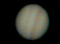 シンチレーションに揺らぐ木星のGIFアニメ画像