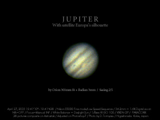 Jupiter with Europa 03/04/27