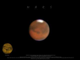 Mars with Simulation view - August 11, 2003