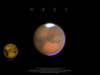 Mars with Simulation view / August 16, 2003