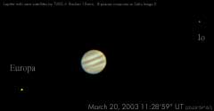 Jupiter with Europa and Io