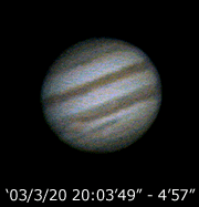 Jupiter 03/03/20 as animated GIF